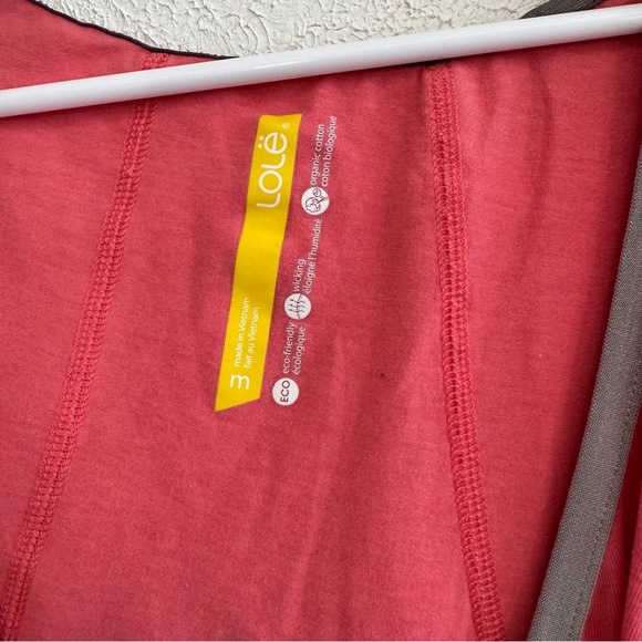 Lole Wrap Style V-neck Long Sleeve Salmon Pink Size Medium - Picture 2 of 7